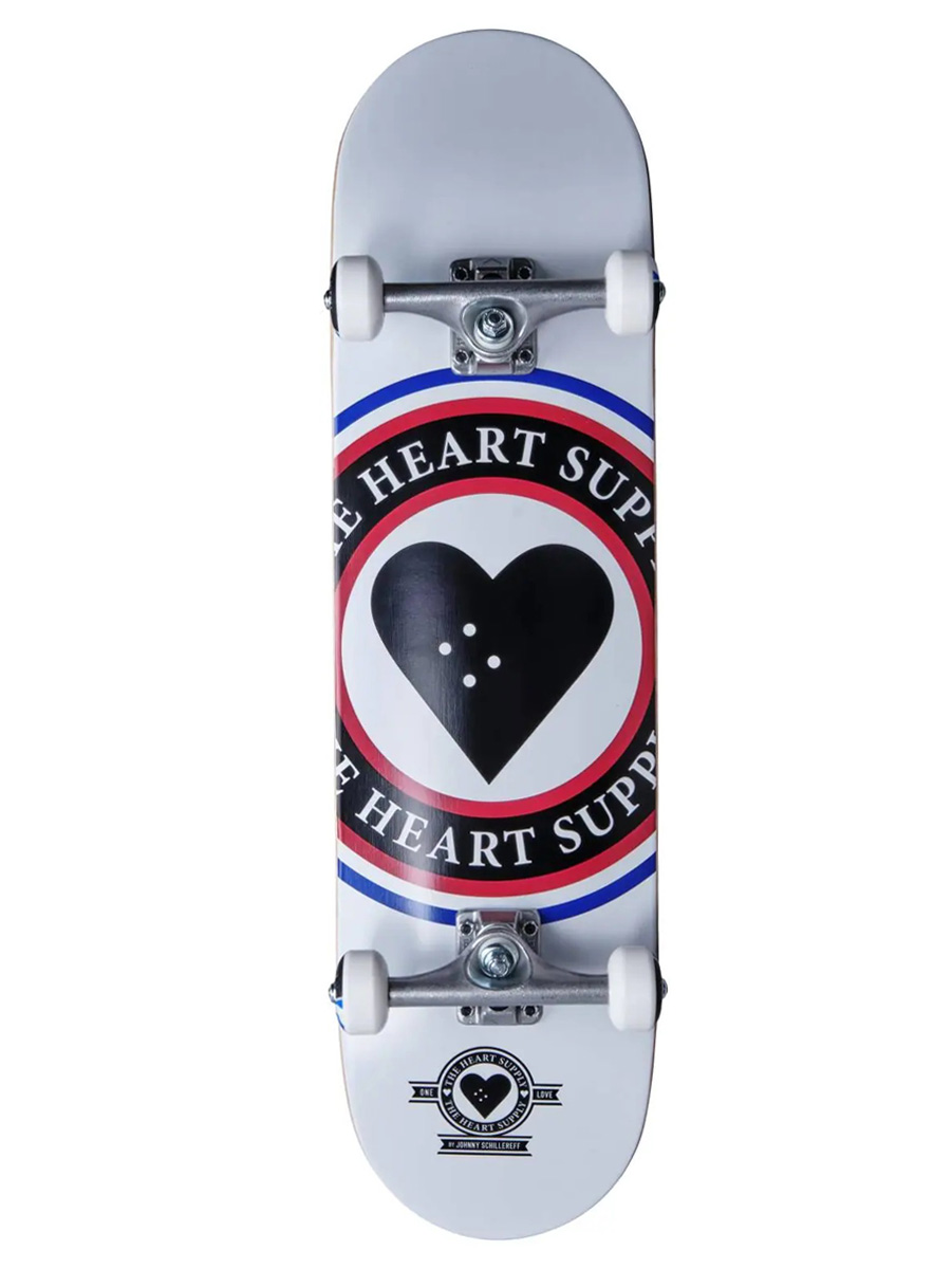 Skateboard Complete Heart Supply Insignia Alb 8.25