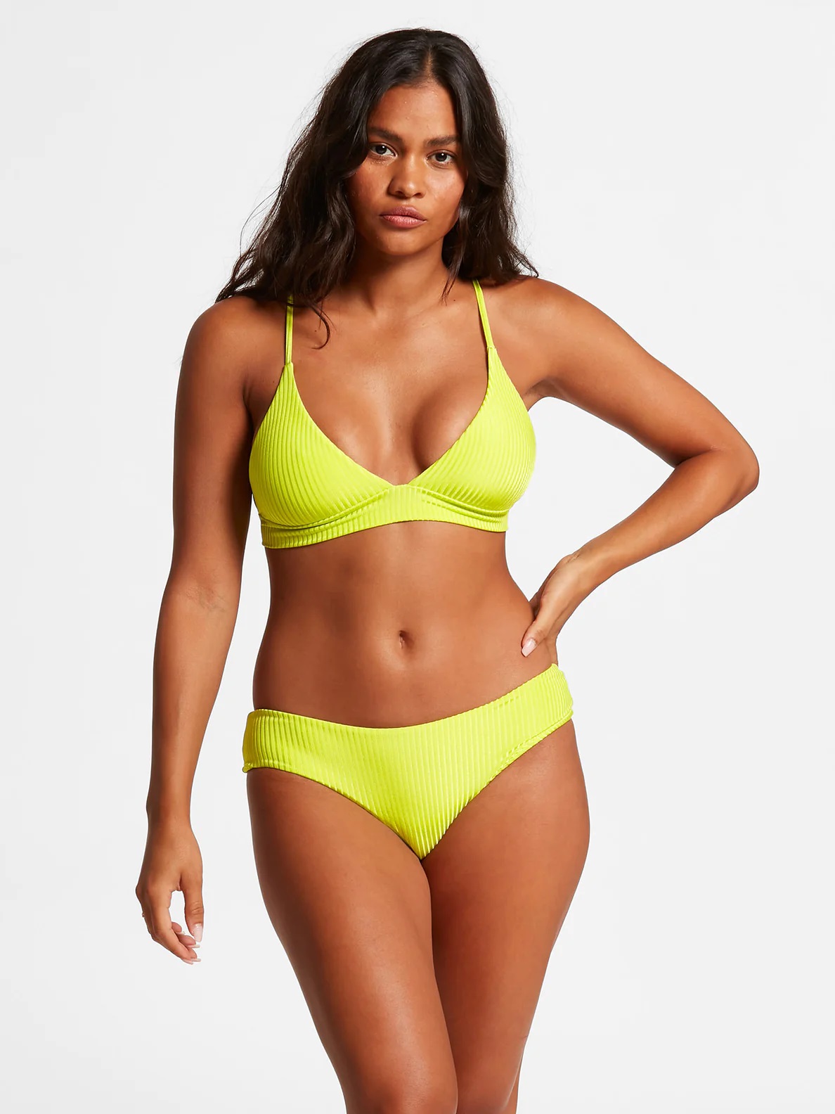 Bikini Top Volcom Simply Rib Lime Green