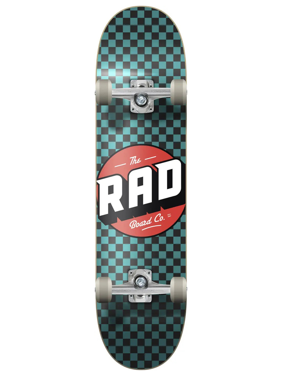 Skateboard Complete RAD Checkers Progressive Negru/Turcoaz