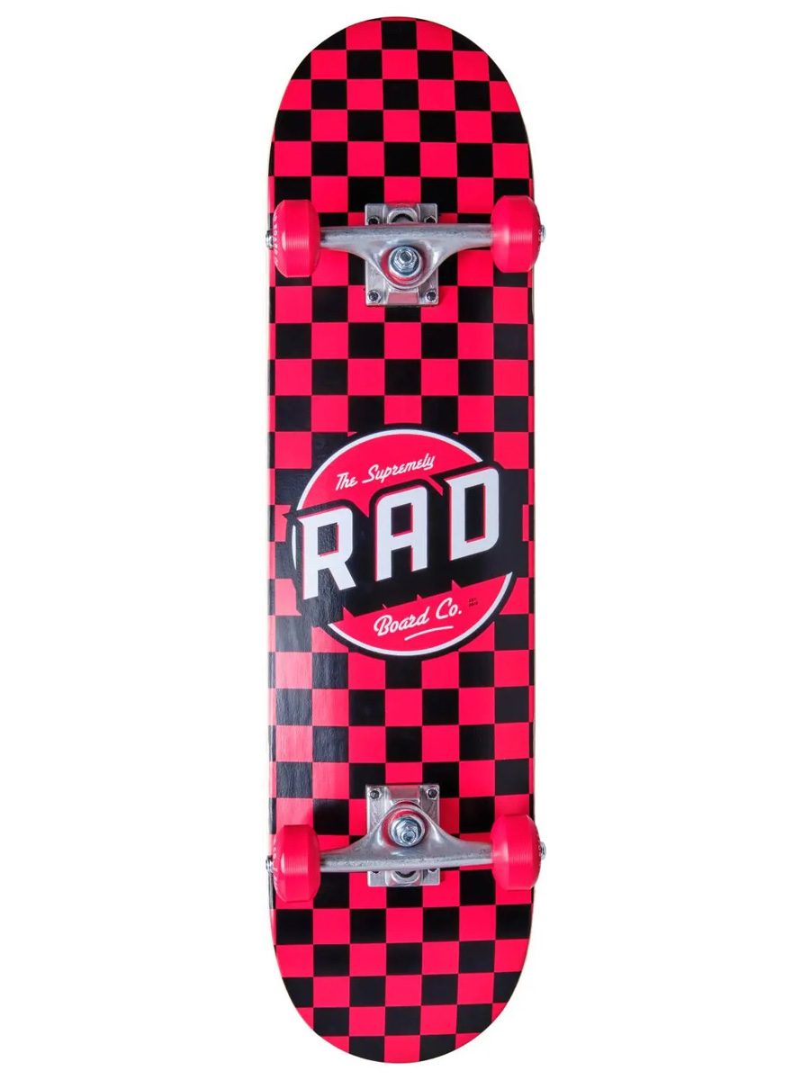 Skateboard Complete RAD Checkers Rosu 7.75