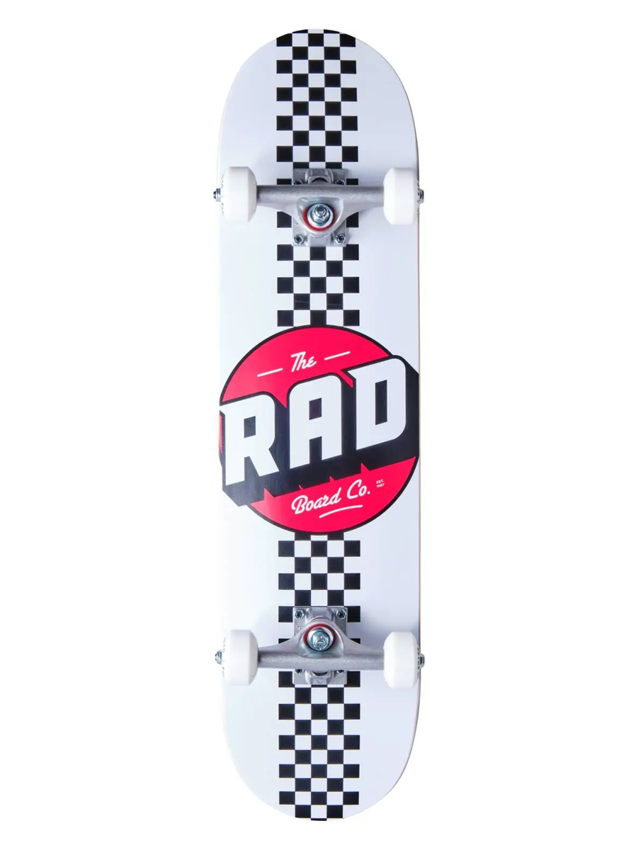 Sakteboard Complete RAD Checker Stripe Alb 7.75