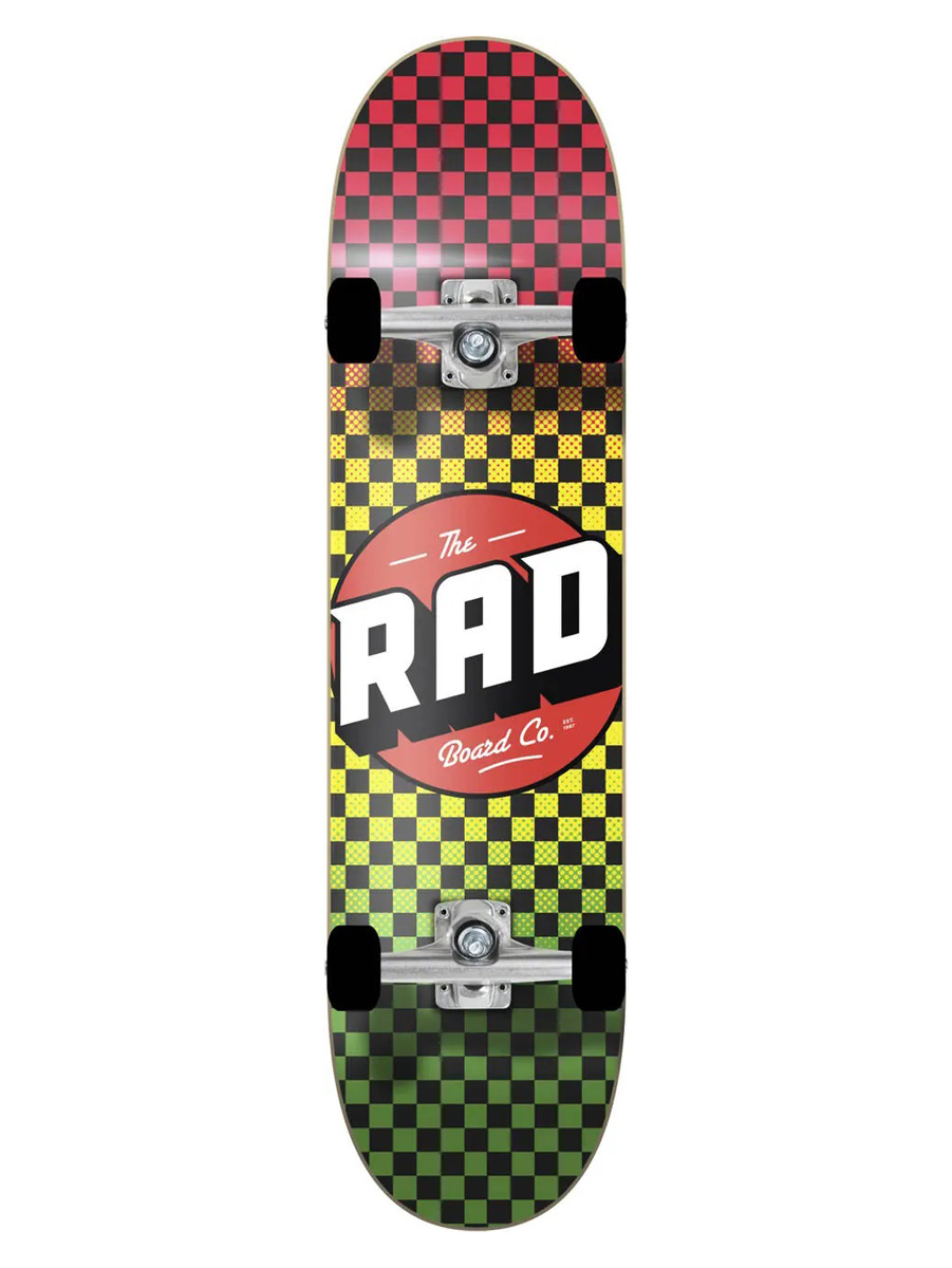 Skateboard Complete RAD Checkers Progressive Rasta