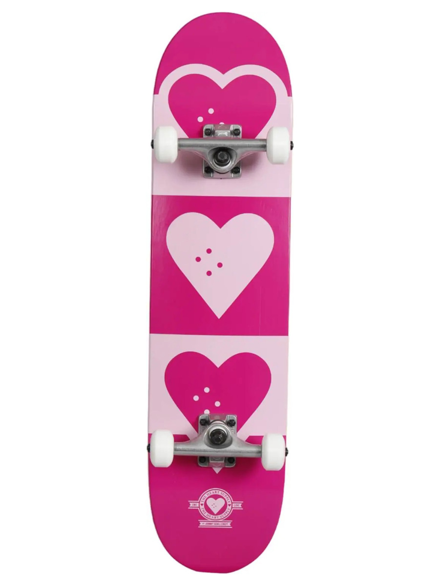 Skateboard Complete Heart Supply Quadron Logo Roz 7.75