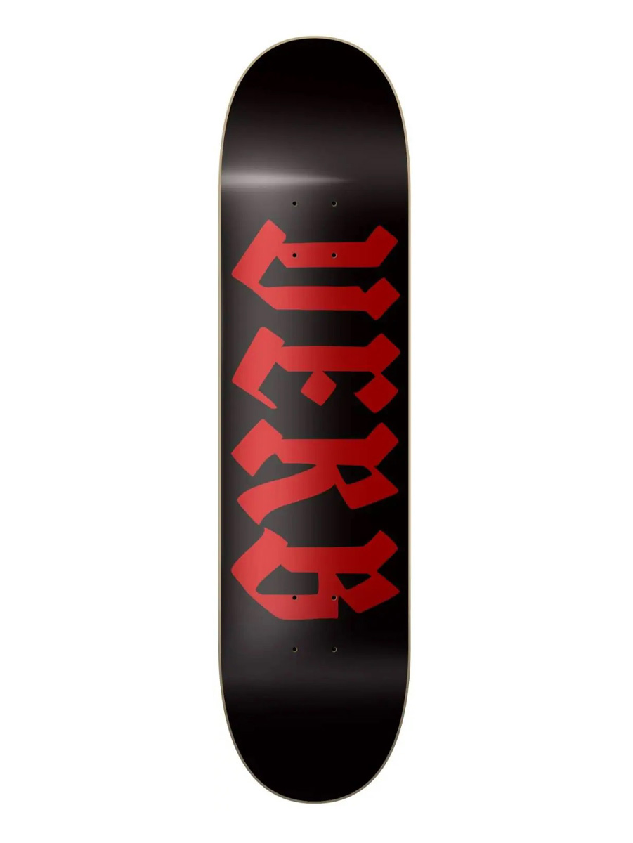 Skateboard Deck Verb Calligraphy Red 8.325