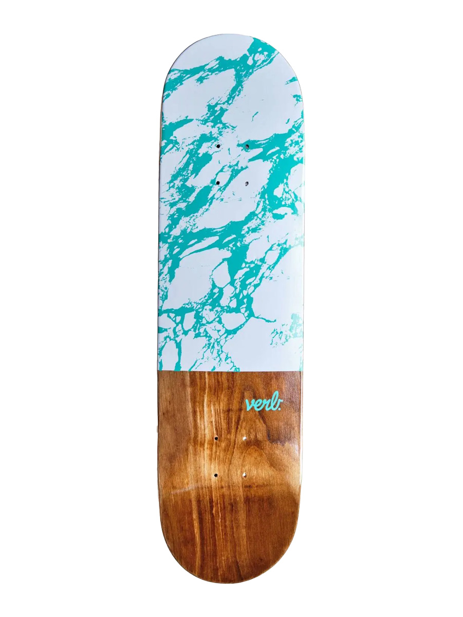 Skateboard Deck Verb Marble Dip Alb 8.25
