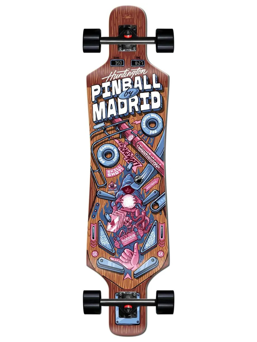 Longboard Complete Madrid Spade Top-Mount Pinball Wizard 39