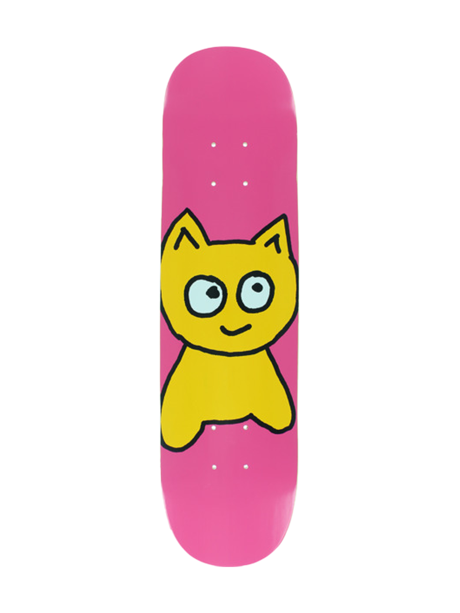 Skateboard Deck Meow Big Cat Pink 7.25