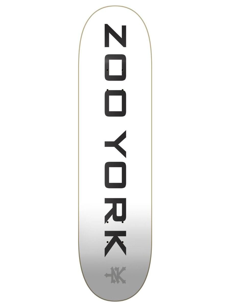 Skateboard Deck Zoo York Classic Logo Block White 8